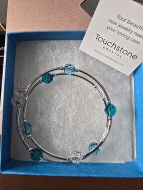 NWT Wind Up Bracelet, Blue ~ Touchstone Crystal by‎ Swarovski